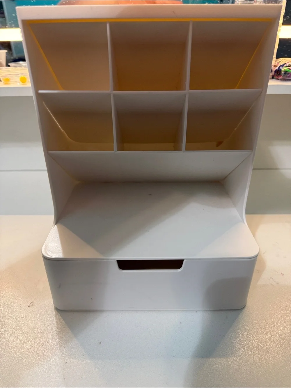 Target White Multi-Section Desktop Organizer with Drawer